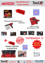 Iskutalttakone ja Texas Twister ulosvetäjän tarjous