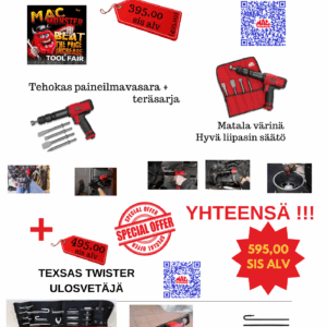 Iskutalttakone ja Texas Twister ulosvetäjän tarjous