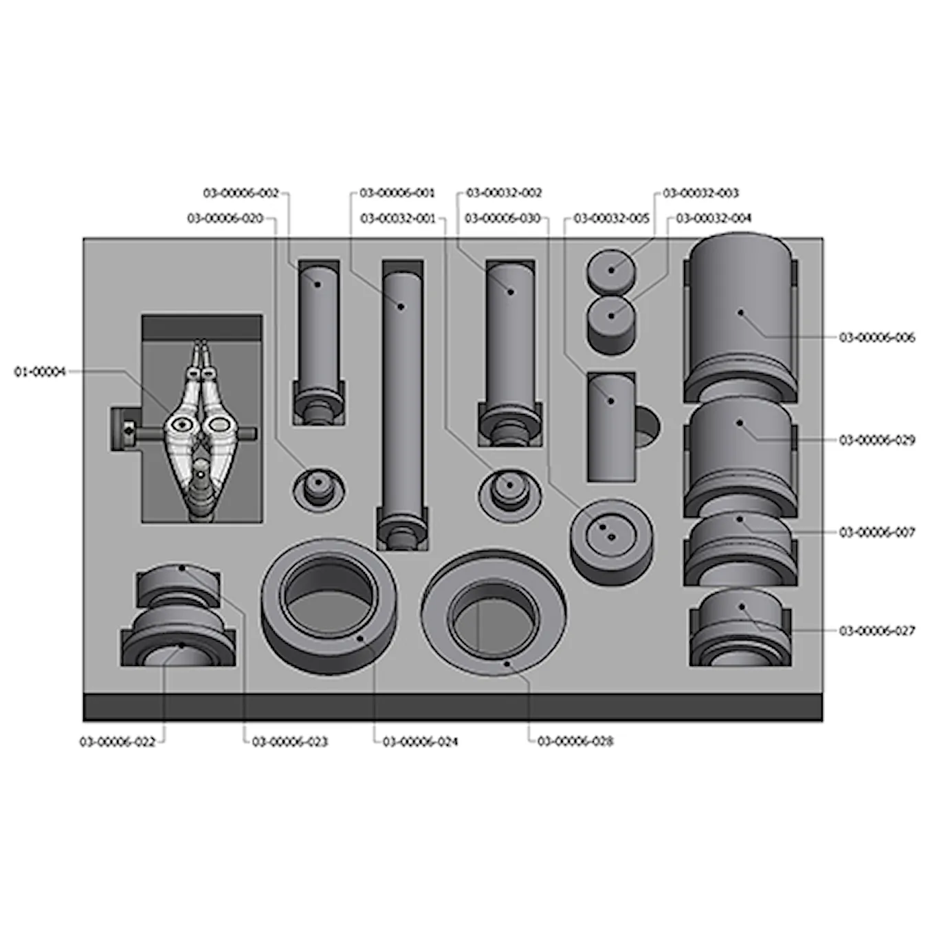 Solumuovi 04-00022-024 olkatappi työkalujen säilytykseen 32t ja 45t